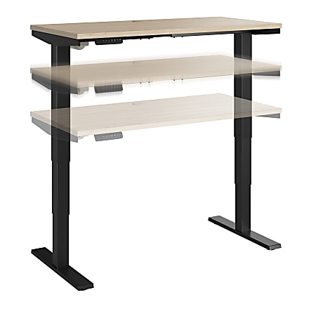 Move 40 Series by Bush Business Furniture 48"W Electric Height-Adjustable Standing Desk, Natural Elm/Black