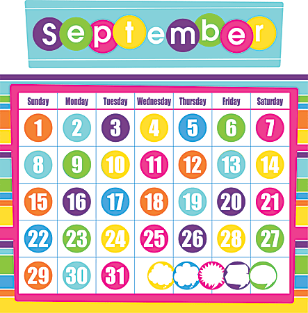 Barker Creek Small Calendar Set, Happy, Grades Pre-K - 9
