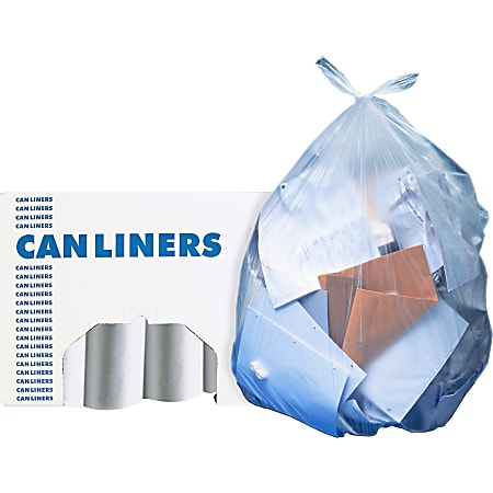 Heritage RePrime AccuFit 44-gal Can Liners - 44 gal/55 lb Capacity - 37" Width x 50" Length - 0.90 mil (23 Micron) Thickness - Clear - Resin - 100/Carton - Can