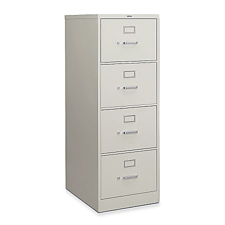 HON® H320 26-1/2"D Vertical 4-Drawer Legal-Size File Cabinet, Metal, Putty