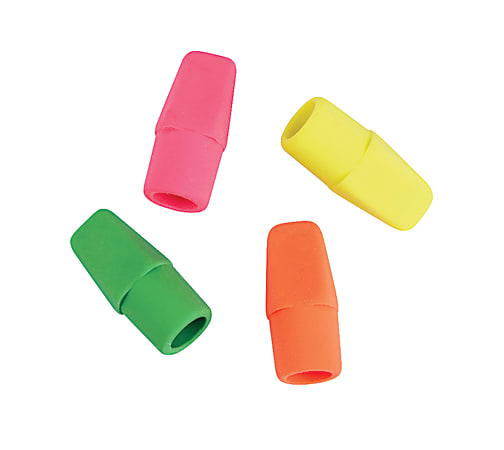 Office Depot Brand Neon Eraser Caps Assorted Colors Pack Of 12 - Office  Depot