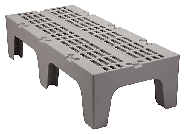 Cambro Vented Dunnage Rack, 12"H x 21"W x 48"D, Speckled Gray
