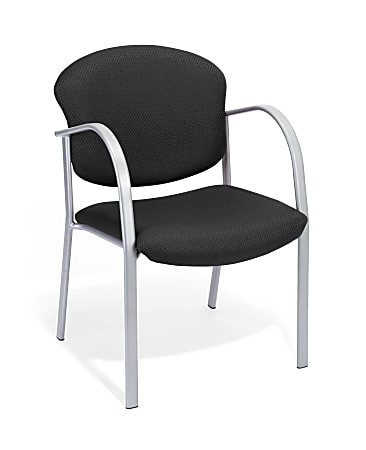 OFM Danbelle Series Contract Reception Chair, Ebony/Silver