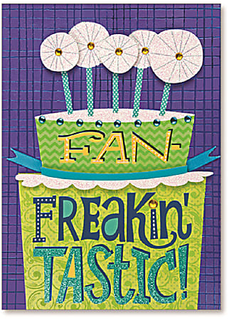 Viabella Birthday Greeting Card With Envelope, Fan-Tastic, 5" x 7"