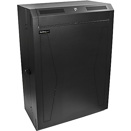 StarTech.com 8U Vertical Server Cabinet - Wallmount Network Cabinet - 30 in. depth - Vertically mount your server or networking equipment to a wall with this 8U network cabinet - Total load capacity of 198 lb. (90 kg)