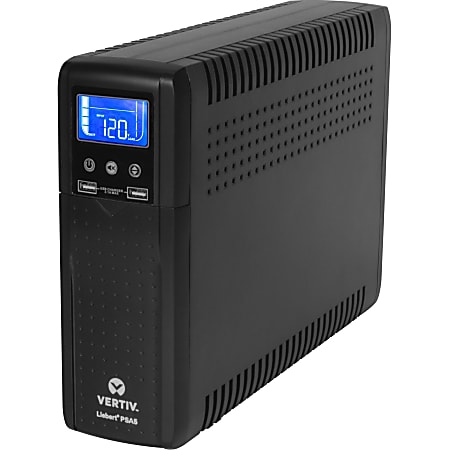 Vertiv Liebert PSA5 UPS - 1000VA/600W 120V| Line Interactive AVR Tower UPS - Battery Backup and Surge Protection | 10 Total Outlets | 2 USB Charging Port | LCD Panel | 3-Year Warranty | Energy Star Certified