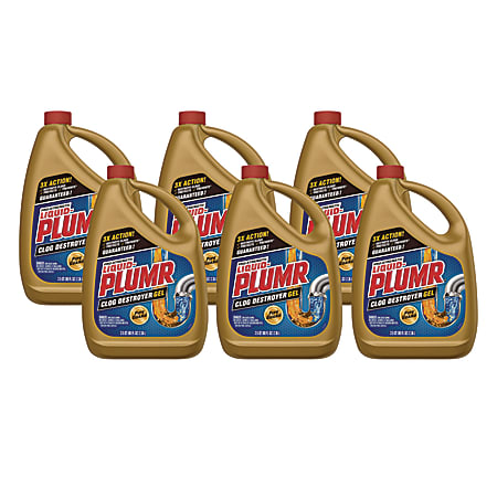 Clog Destroyer + PipeGuard, Gel, 80 oz, 6/Carton