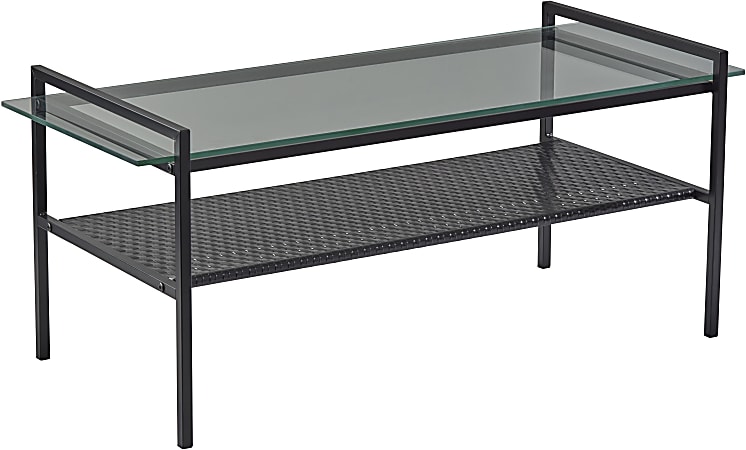 Adesso® Pearson Coffee Table, 17”H x 39-1/4”W x 27-1/2”D, Black