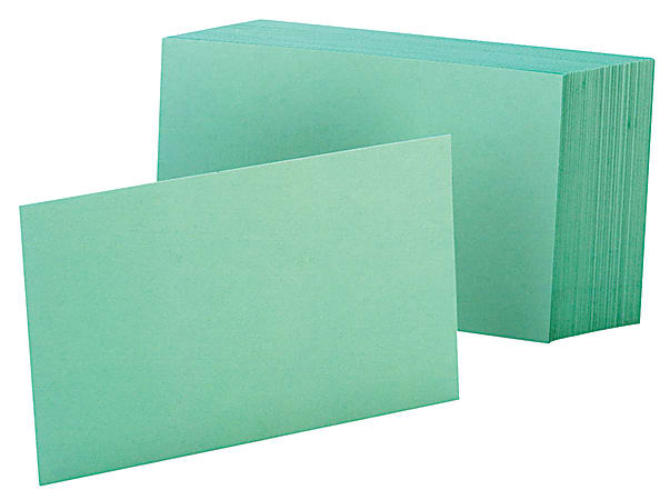 1InTheOffice Unruled Index Cards 4x6, Blank Index Cards, Green (300/Pack) :  Office Products 