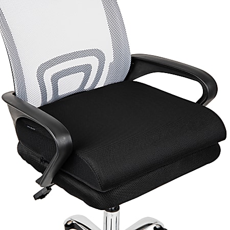 Mind Reader Harmony Collection Ergonomic Seat Cushion, 3"H x 17-1/2"W x 18"D, Black