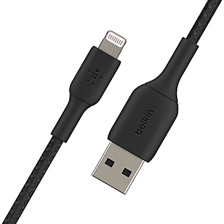 Belkin® Lightning-To-USB-A Braided Cable, 1M/ 3,3 Ft, Black