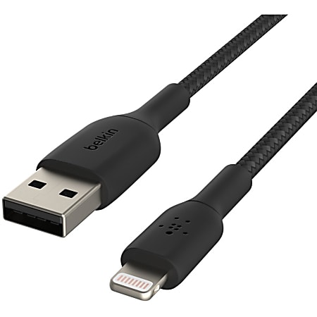 Belkin® Lightning-To-USB-A Braided Cable, 1M/ 3,3 Ft, Black
