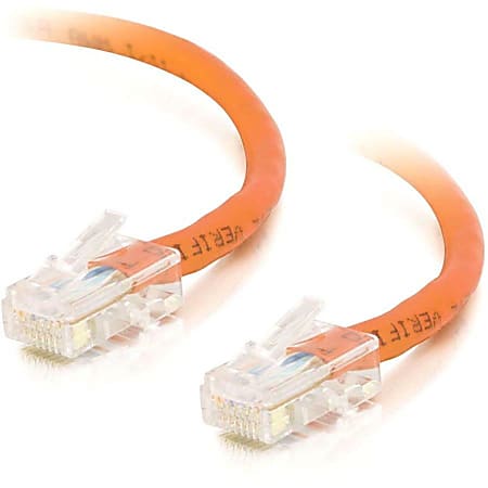 C2G-7ft Cat5e Non-Booted Crossover Unshielded (UTP) Network Patch Cable - Orange - Category 5e for Network Device - RJ-45 Male - RJ-45 Male - Crossover - 7ft - Orange