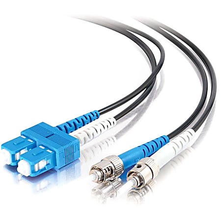 C2G-10m SC-ST 9/125 OS1 Duplex Singlemode Fiber Optic Cable (Plenum-Rated) - Black - 10m SC-ST 9/125 Duplex Single Mode OS2 Fiber Cable - Plenum CMP-Rated - Black - 33ft
