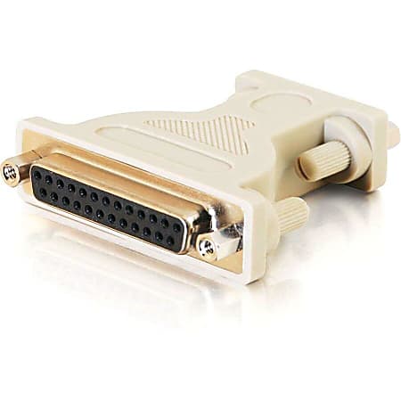 C2G DB9 Female to DB25 Female Null Modem Adapter - 1 x 9-pin DB-9 Serial Female - 1 x 25-pin DB-25 Serial Female - Beige