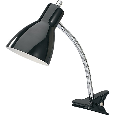Lorell® LED Clip-on Desk Lamp, Black