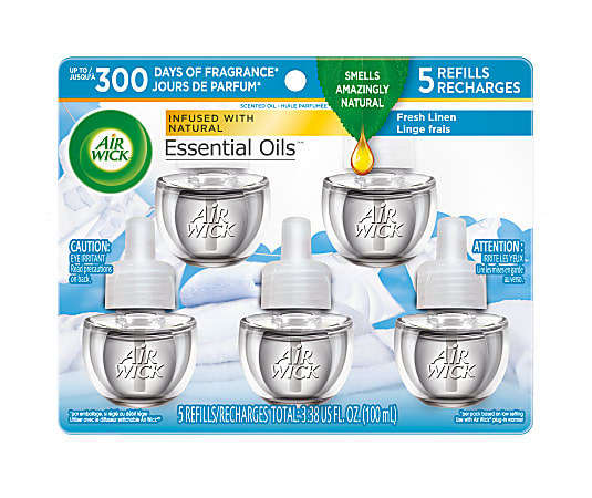 AIR WICK® Plug in Scented Oil Refills, Fresh Linen, 5 pack