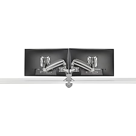 Lorell Desk Mount for Monitor - Gray - Yes - 2 Display(s) Supported - 33" Screen Support - 50 lb Load Capacity - 75 x 75, 100 x 100 VESA Standard - 1 / Carton