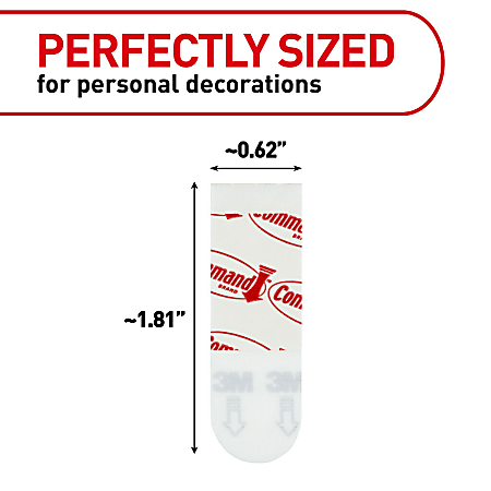Command Poster Strips 400 White Adhesive Strips Damage Free Hanging Picture Hangers No Tools Wall Hanging Strips For Living Spaces Office Depot