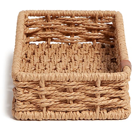 U Brands Woven Catch-All Tray - 1 Compartment(s) - Sturdy - Brown - 1 Each