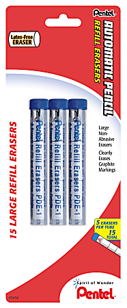 Pentel Twist Erase Mechanical Pencil Eraser Refills Pack Of 3