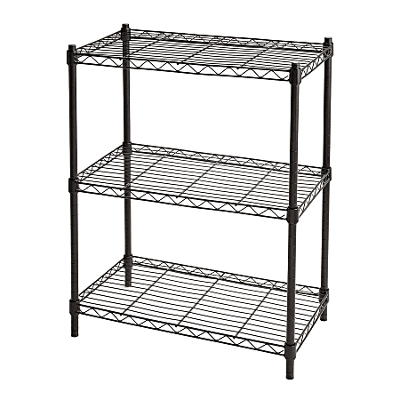 Mind Reader Alloy Collection Metal Adjustable 4 Tier Industrial Storage  Shelves with Wheels 49 12 H x 13 12 W x 23 14 L Silver - Office Depot