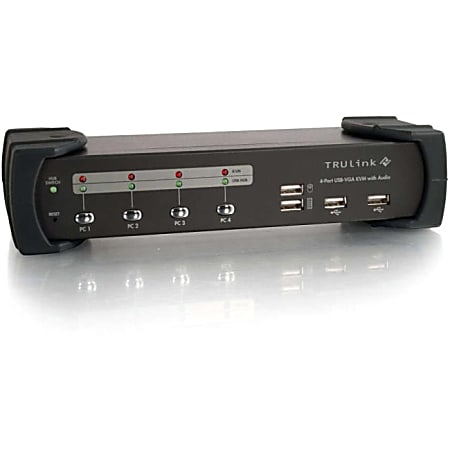 C2G TruLink 4-Port VGA/USB 2.0 KVM Switch with Audio