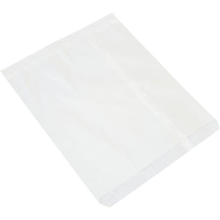 Partners Brand Flat Merchandise Bags, 15"W x 18"D, White, Case Of 500