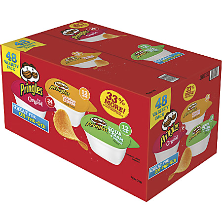 Pringles Crisps Grab ‘N Go Variety Pack, Case Of 48 Containers