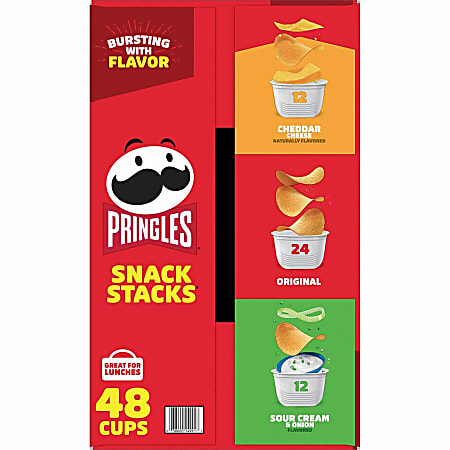 Pringles Crisps Grab N Go Variety Pack Case Of 48 Containers - Office Depot