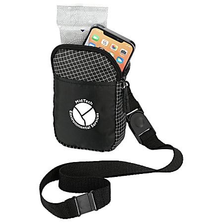 Phone pouch with lanyard top
