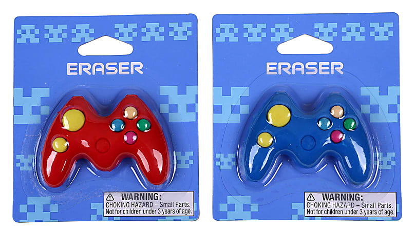Office Depot® Brand Fun Erasers, Assorted Colors, Video Game Controller