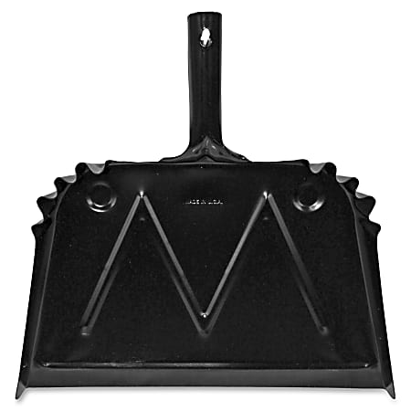 Genuine Joe Heavy-duty Metal Dustpan - 16" Wide - Metal Pan - Black