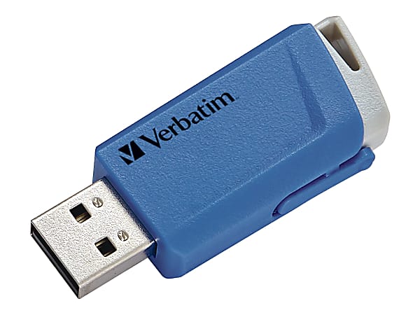 Verbatim 16GB Store 'n' Click USB Flash Drive - 16 GB - USB - Blue, Yellow - Lifetime Warranty - 2 / Pack