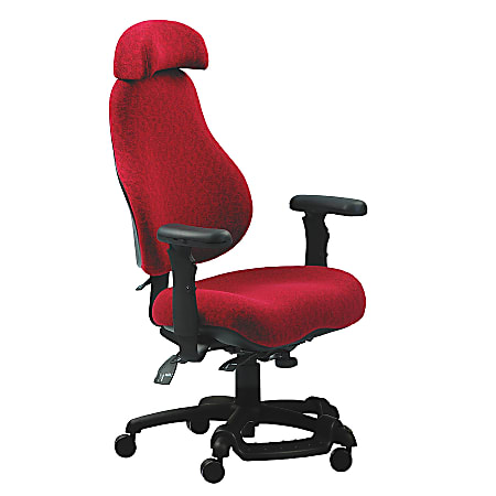 Neutral Posture® 8600 High-Back Fabric Chairs With Headrest And Fring™ Footrest, 48"H x 26"W x 26"D, Red Dawn/Black