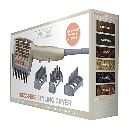 Conair® InfinitiPRO Frizz-Free Styling Hair Dryer, Full Size, Gold
