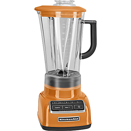 KitchenAid 5 Speed Diamond Blender 1.88 quart 5 Speed Settings Tangerine Office Depot