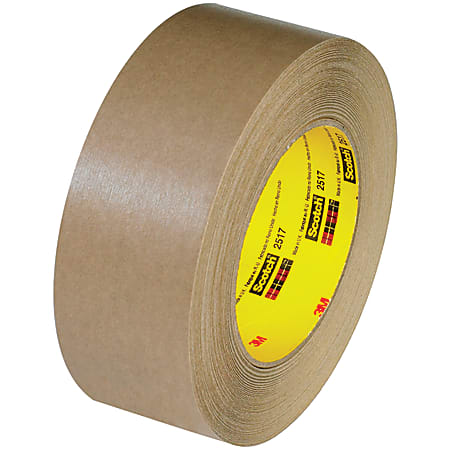 3M™ 2517 Flatback Tape, 3" Core, 1.5" x 60 Yd., Kraft, Case Of 12