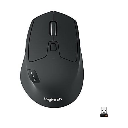 Logitech® M720 Triathlon Multi-Device Wireless Mouse, Black/Gray,