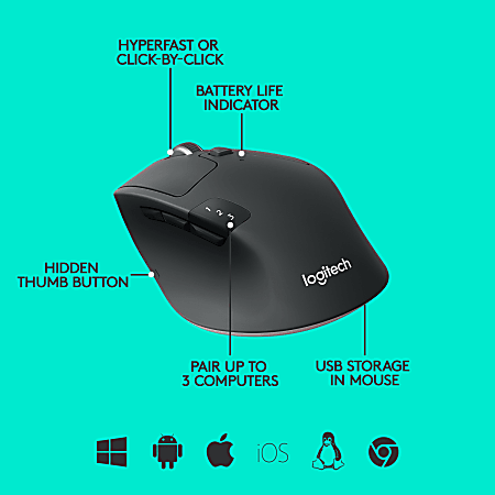 LOGITECH M720 TRIATHALON BLUETOOTH OR USB MOUSE - Dartmouth The Computer  Store