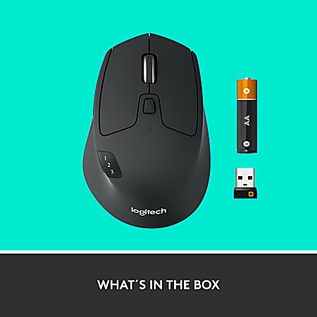 Logitech M720 Triathlon Multi Device Wireless Mouse BlackGray 910
