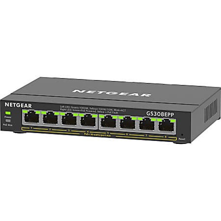Netgear 8-Port Gigabit Ethernet PoE+ Smart Managed Plus