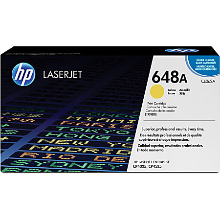 HP 648A Yellow Toner Cartridge, CE262A