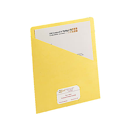 Smead® Slash File Jackets Convenience Pack, 9 1/2" x 11 3/4", Yellow, Pack Of 25