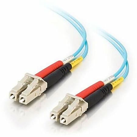 C2G 10m LC-LC 10Gb 50/125 Duplex Multimode OM3 Fiber Cable - Aqua - 33ft - Patch cable - LC multi-mode (M) to LC mult - 33050