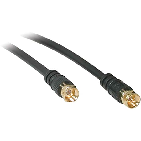 C2G 50ft Value Series F-Type RG59 Composite Audio/Video Cable - F Connector Male - F Connector Male - 50ft - Black