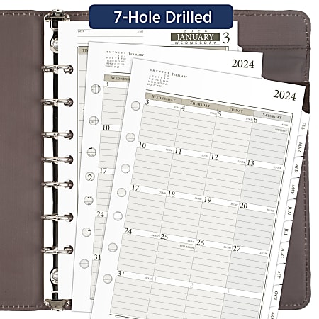 AT A GLANCE Daily Loose Leaf Planner Refill Pages 5 12 x 8 12 January ...