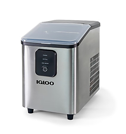 Igloo 26 Lb Self-Cleaning Ice Maker, Silver, Total Qty 1