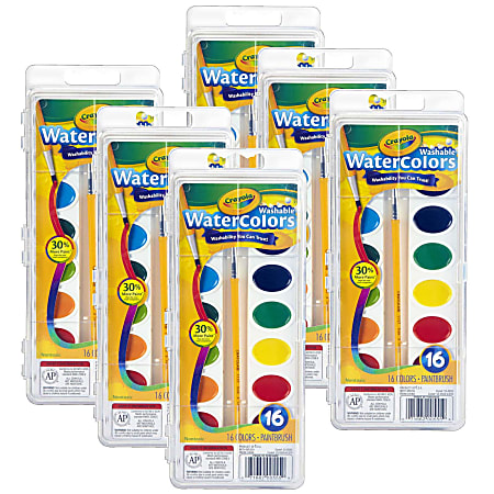 Crayola Washable Kids Paint, Assorted Bold Colors, Painting Supplies, 6  Count