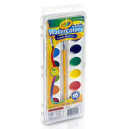 Cra-Z-Art Washable Watercolor Paints with Brush, Multicolor Set